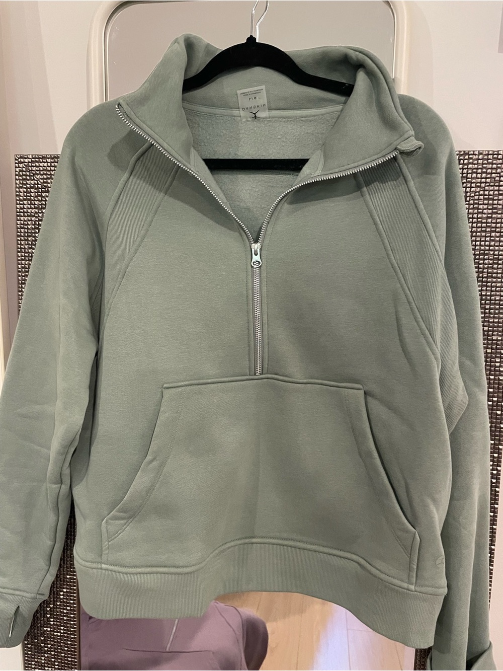 NEVER WORN Half-Zip Pullover Hoodie - Sage Green